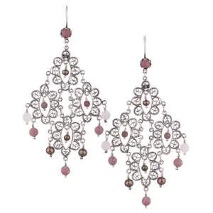 Large lace chandelier earrings