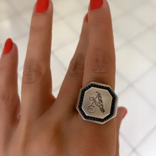 Letter Men Signet Ring