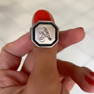 Letter Men Signet Ring
