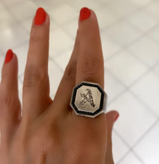Letter Men Signet Ring