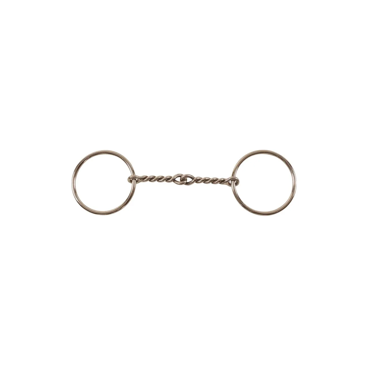 LOOSE RING WESTERN SNAFFLE BIT WITH TWISTED MOUTHPIECE