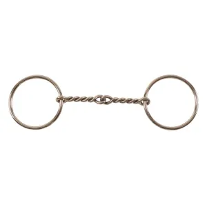 LOOSE RING WESTERN SNAFFLE BIT WITH TWISTED MOUTHPIECE