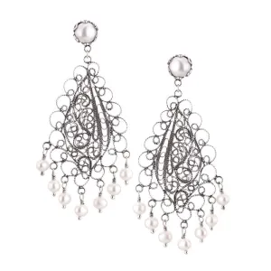 Lotus flower chandelier earrings
