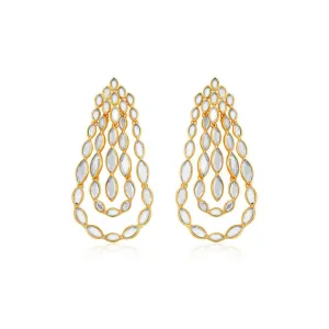 Marquise Mirror Chandelier Earrings