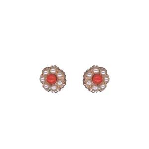 Medium Blossom Post Earrings in "Mythical Dusk" - Rose Gold