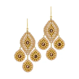 MIGUEL ASES GOLDEN TRIPLE  DROP CLASSIC CHANDELIER