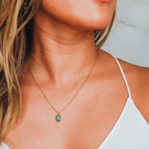 Minimalist Raw Emerald Necklace