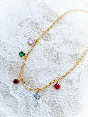 Multicolor CZ Charm Bracelet