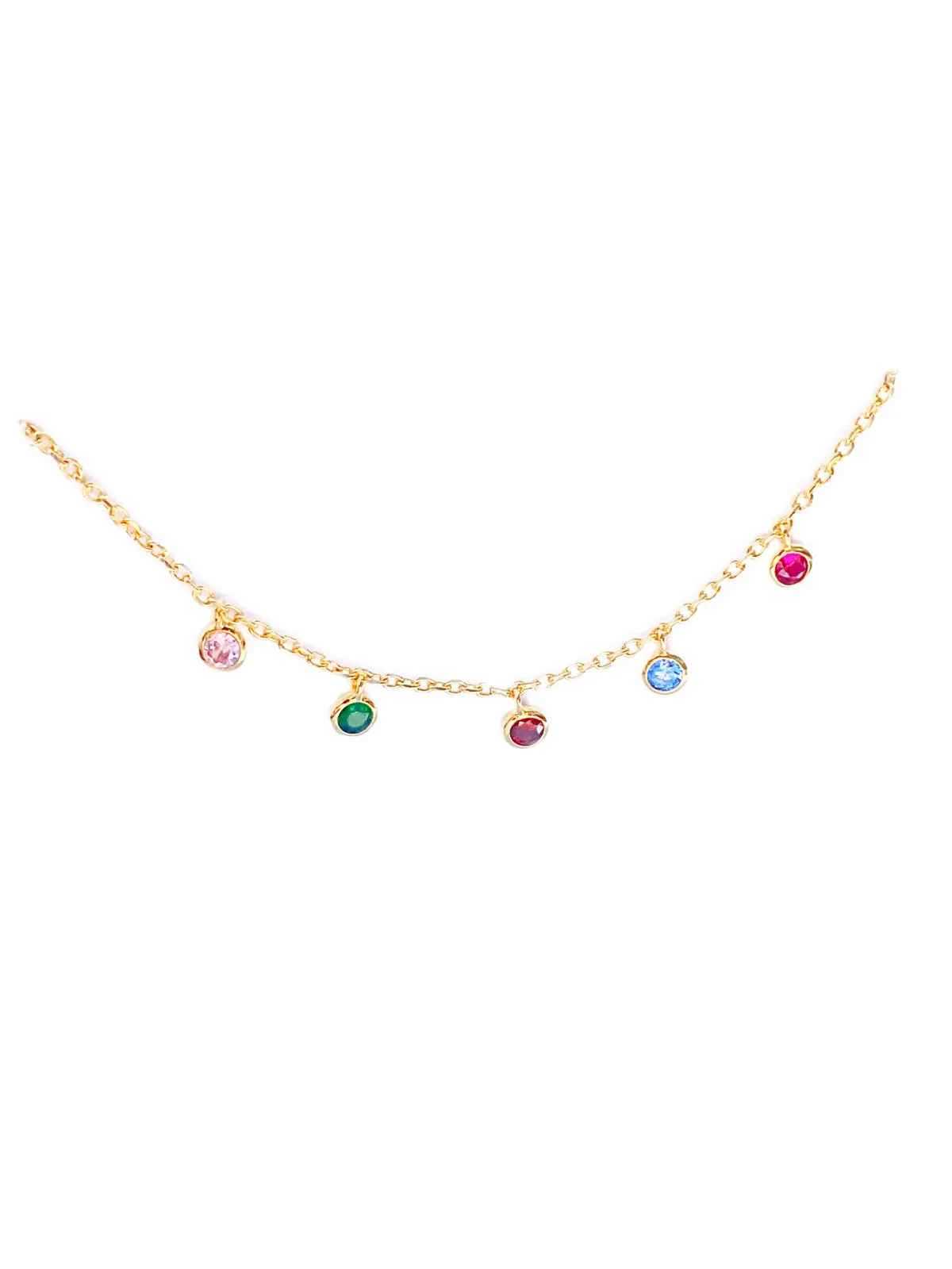 Multicolor CZ Charm Bracelet