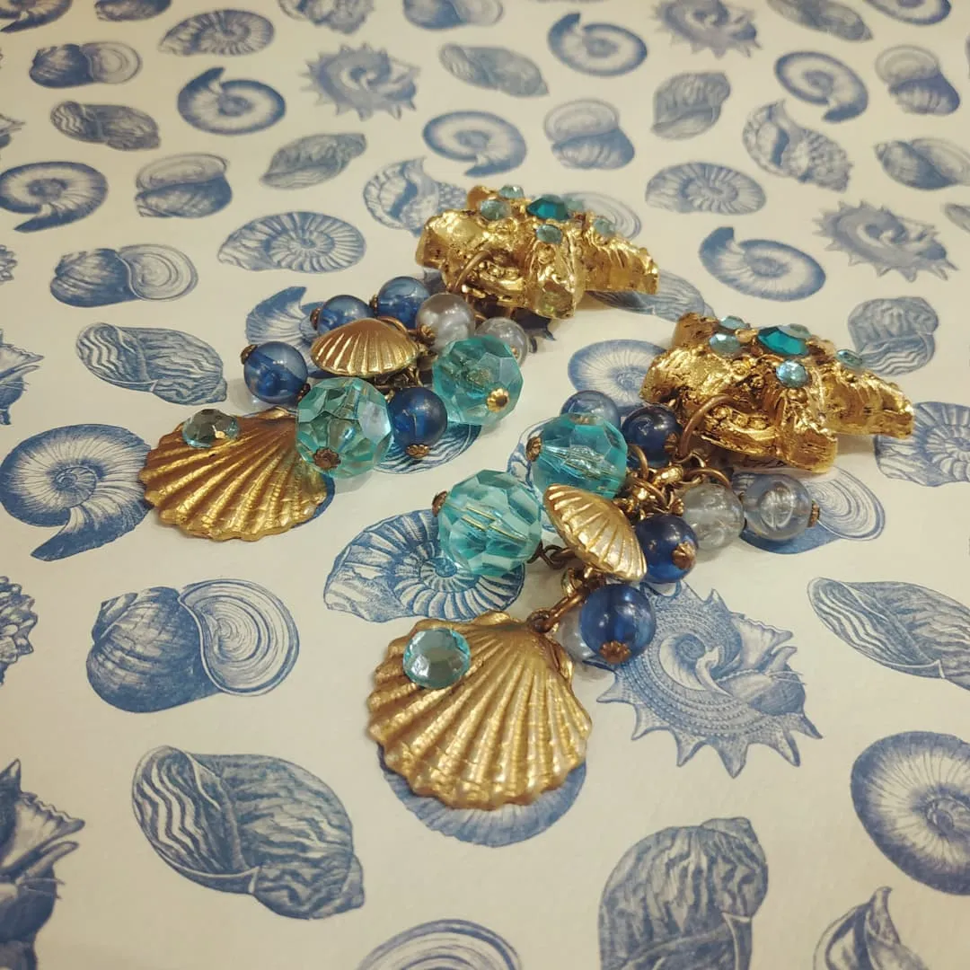 Ocean Sealife chandelier earrings