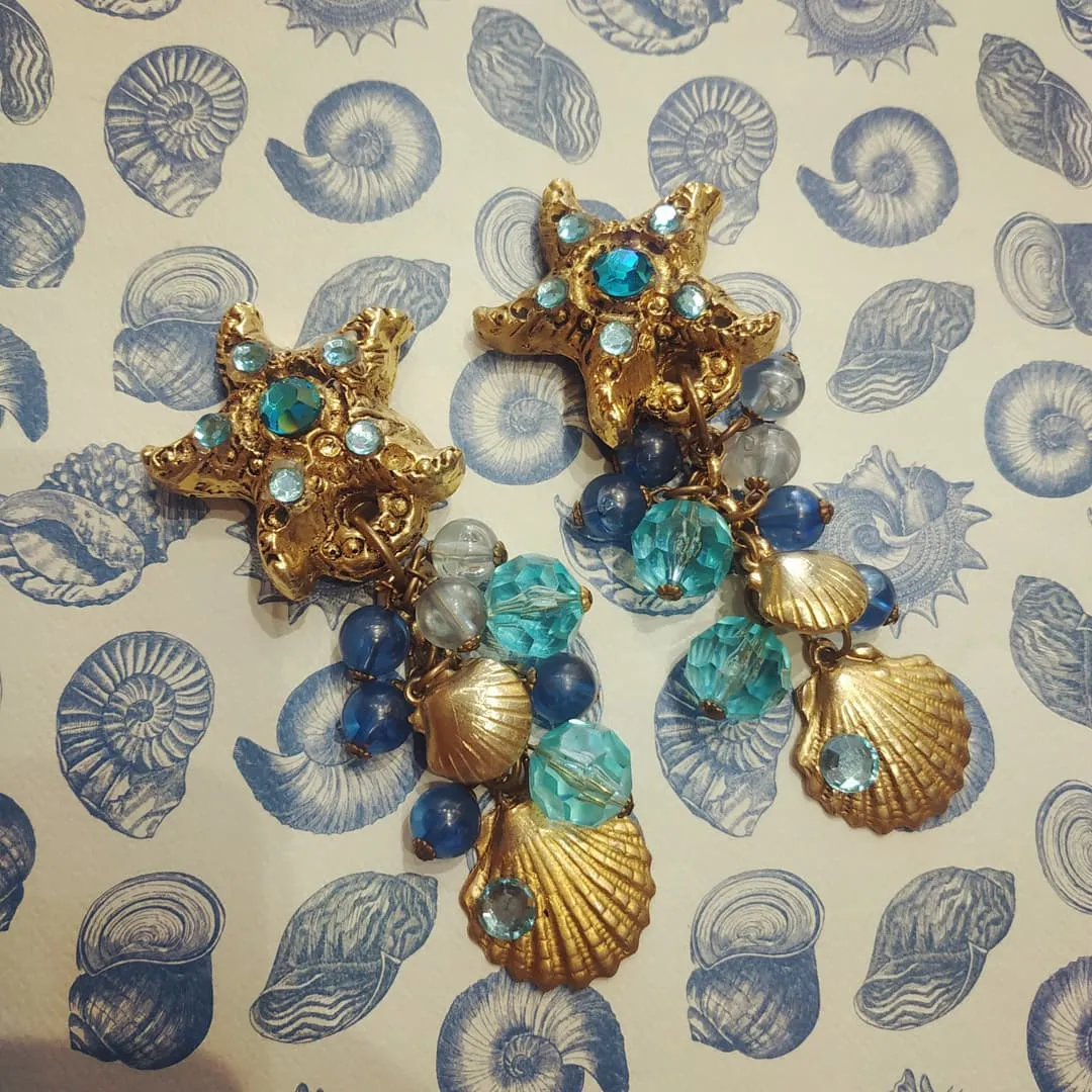 Ocean Sealife chandelier earrings