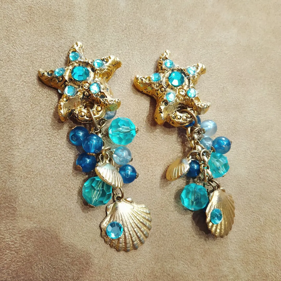 Ocean Sealife chandelier earrings