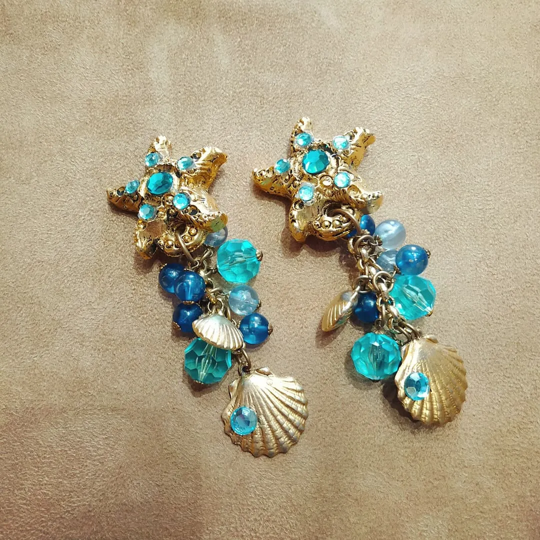 Ocean Sealife chandelier earrings