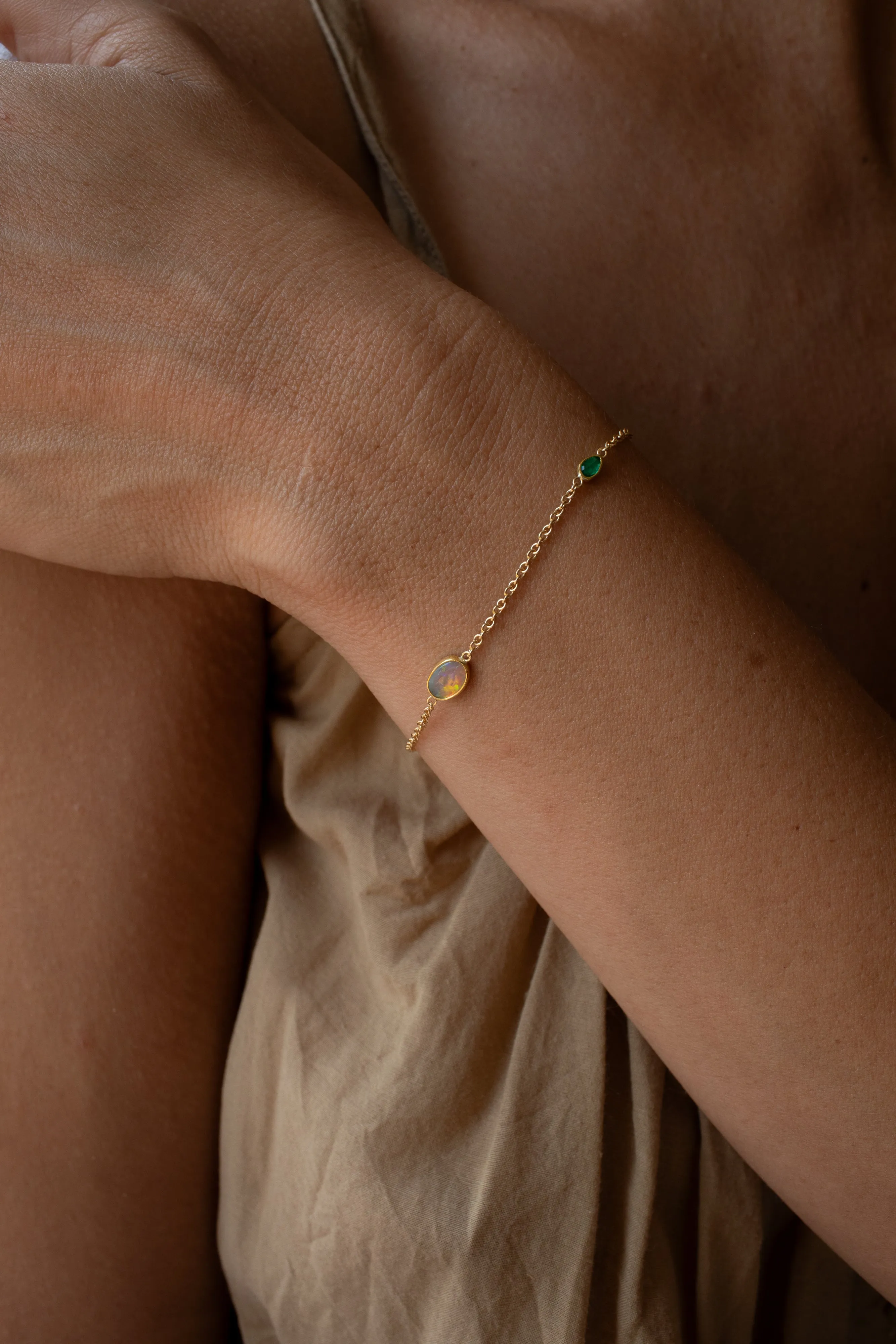 Opal Emerald Bracelet