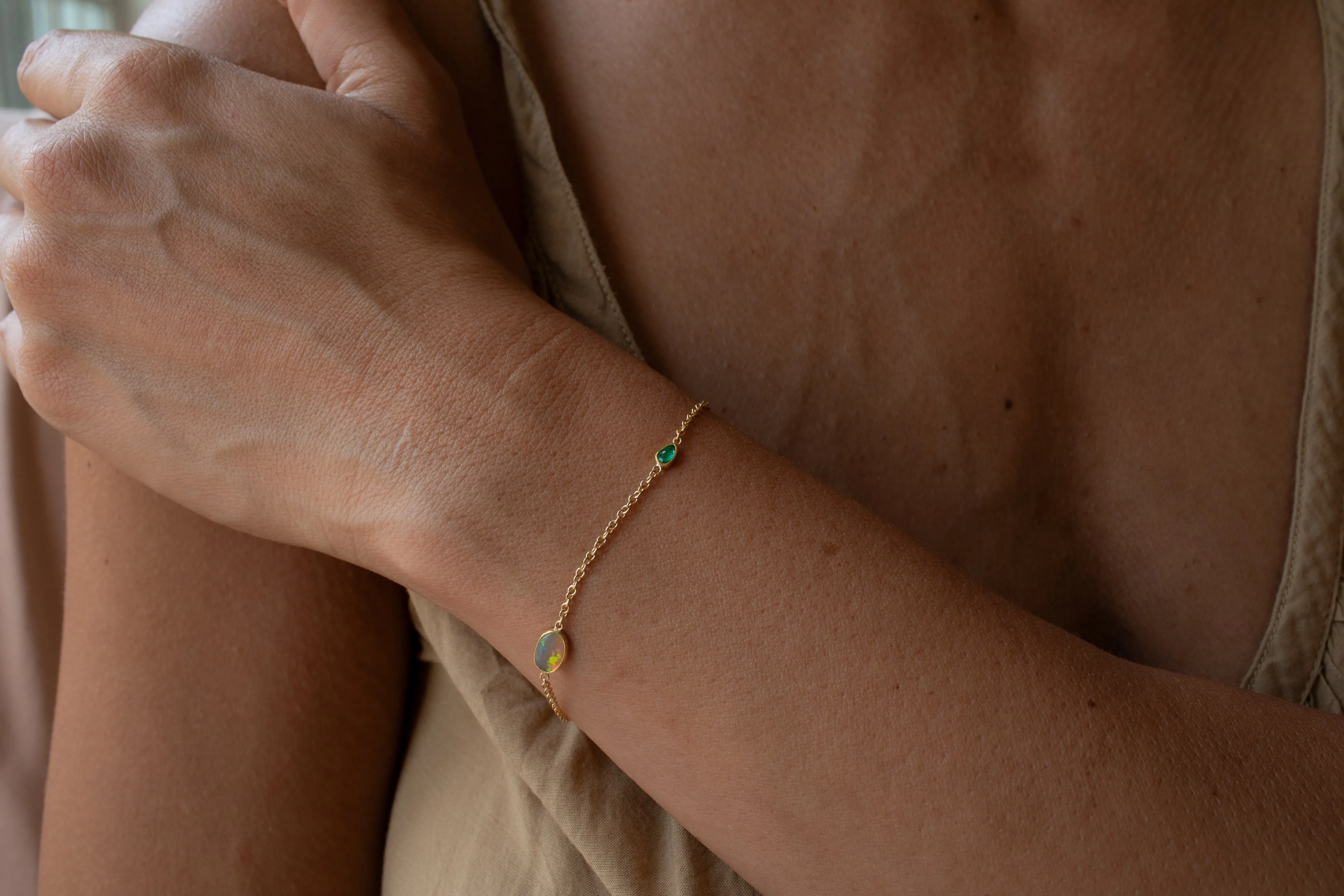 Opal Emerald Bracelet