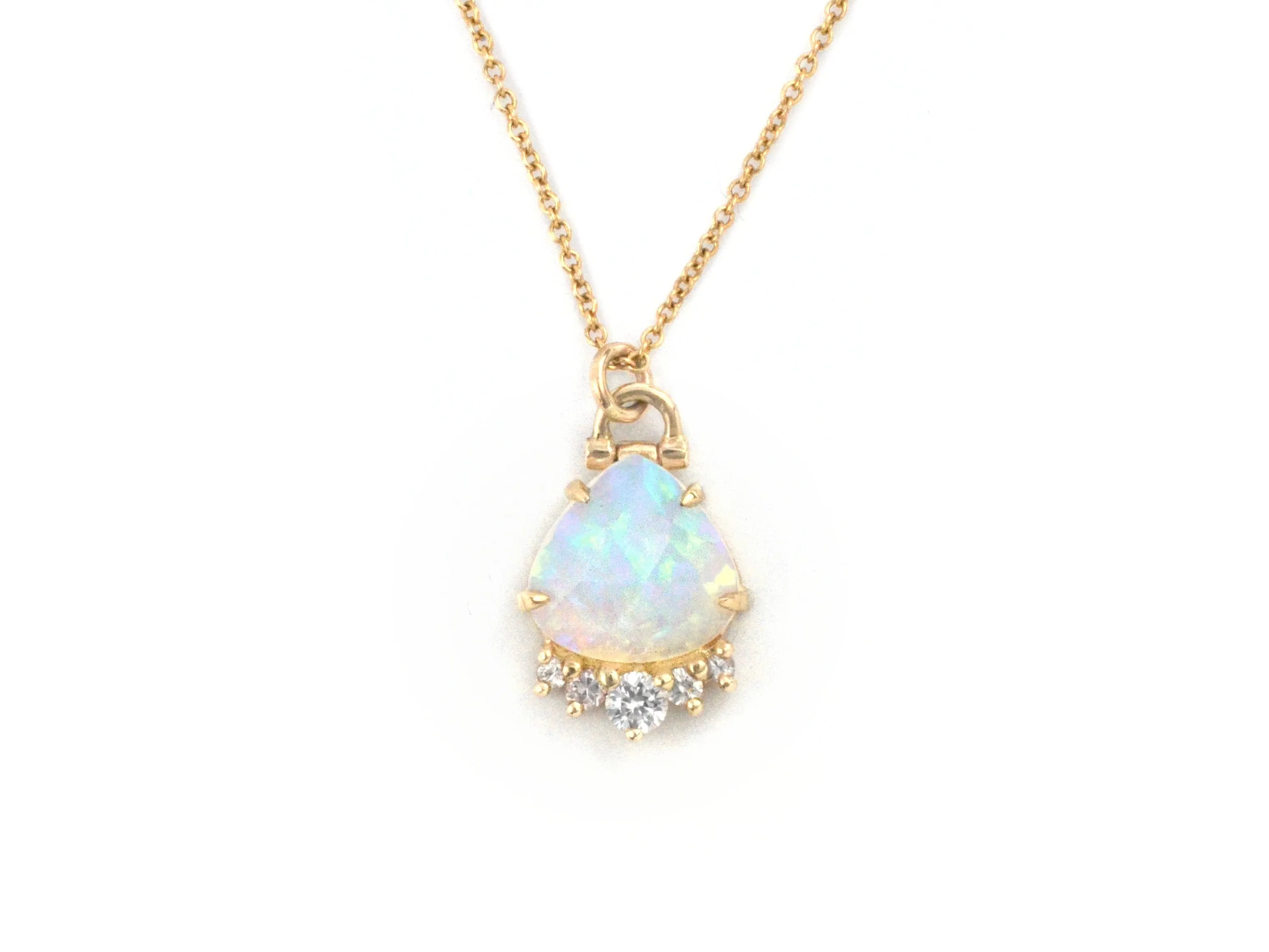 Opal Halo Necklace