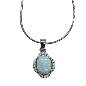 Opal Halo Necklace