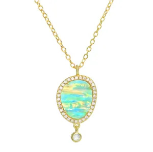 Opal Johari Necklace with Stripes