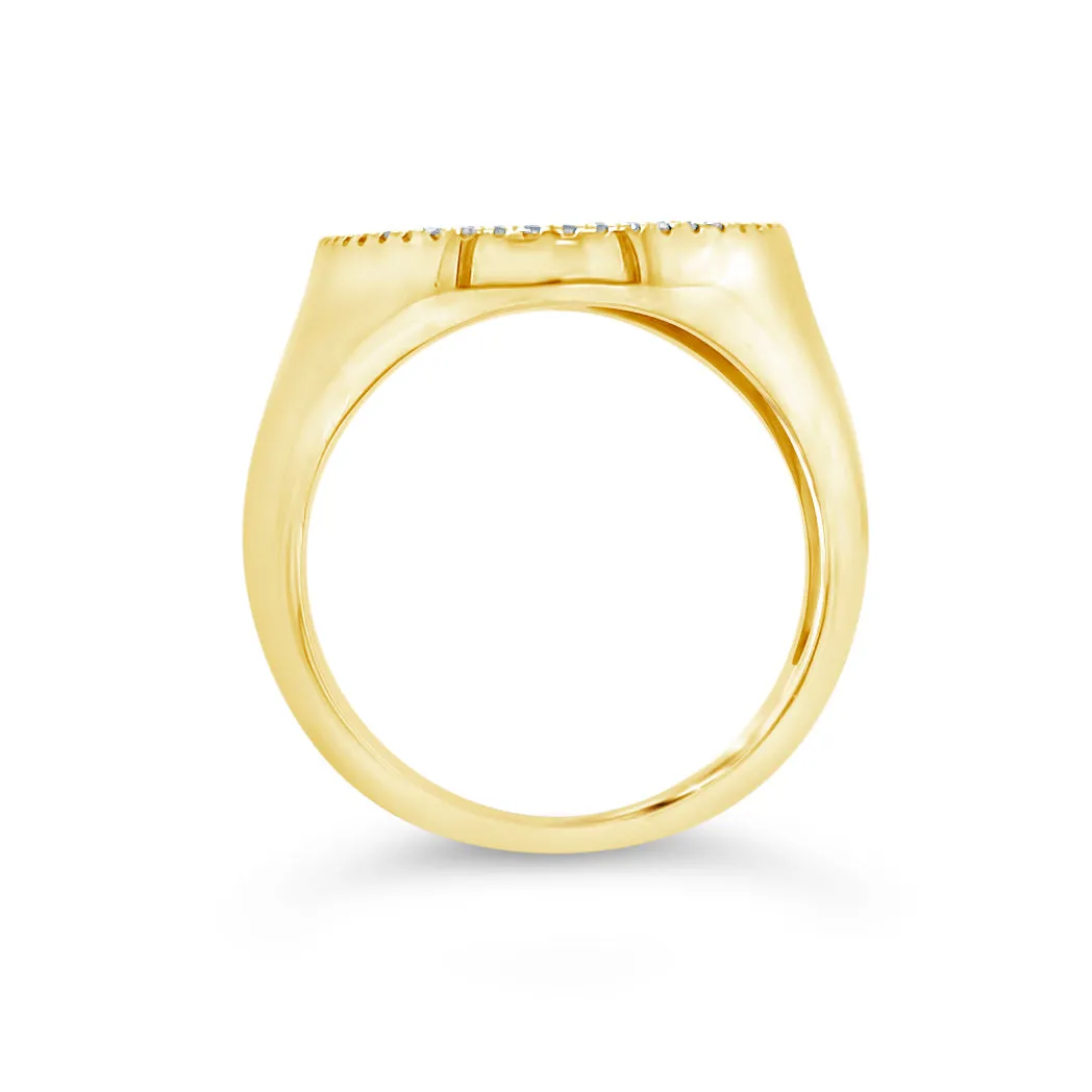 Pave Diamond Signet Ring