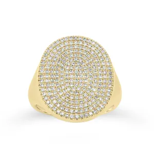 Pave Diamond Signet Ring