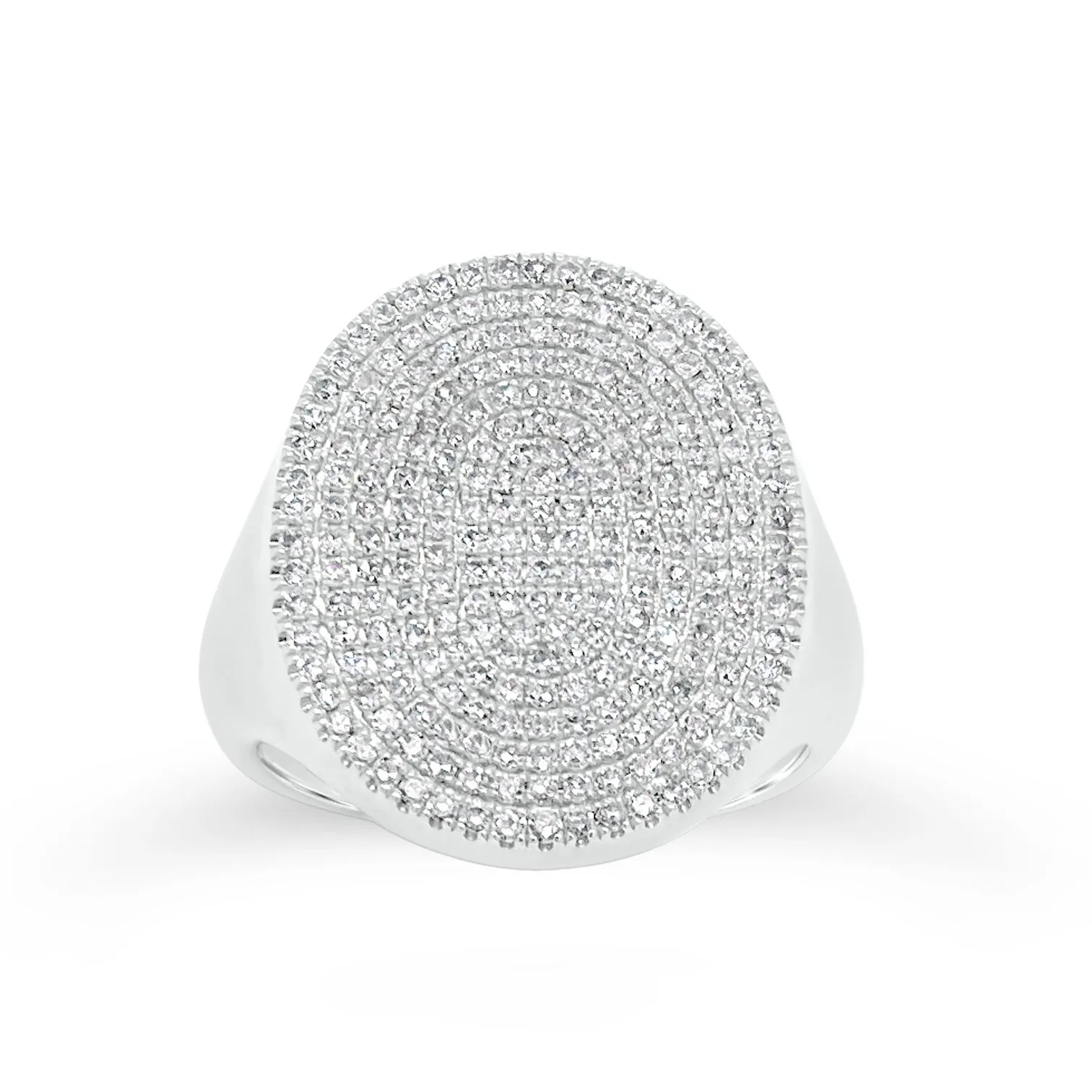 Pave Diamond Signet Ring