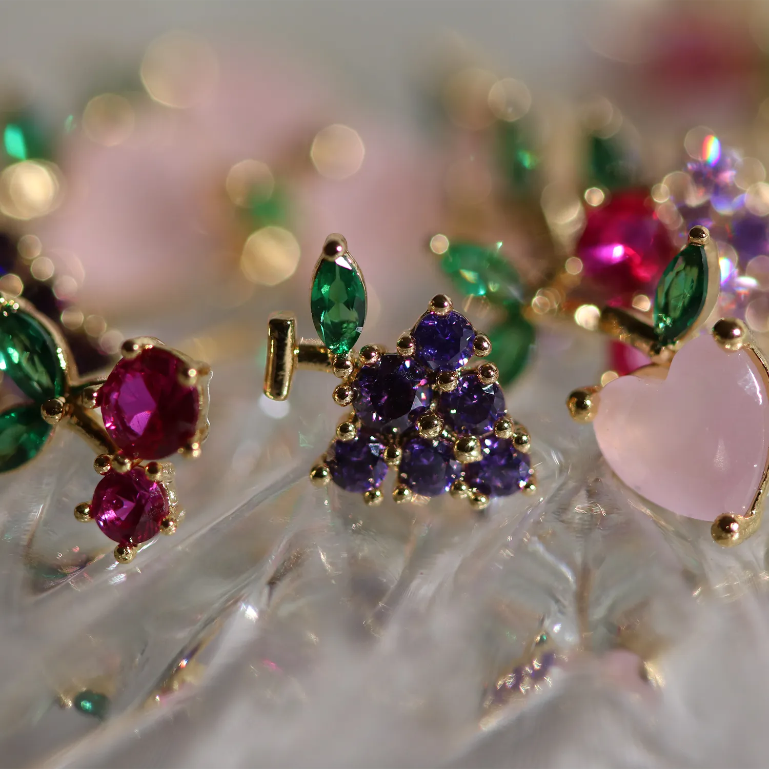 Peach earrings