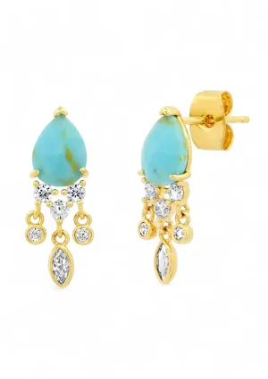 Pear Drop Chandelier Earrings