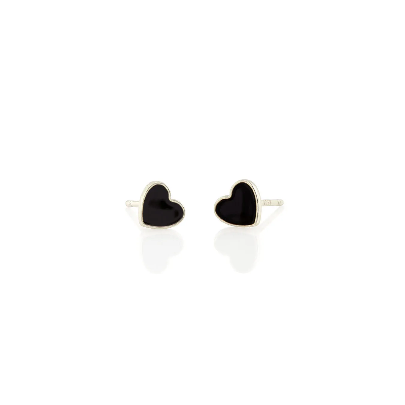 Petite Heart Enamel Stud Earrings