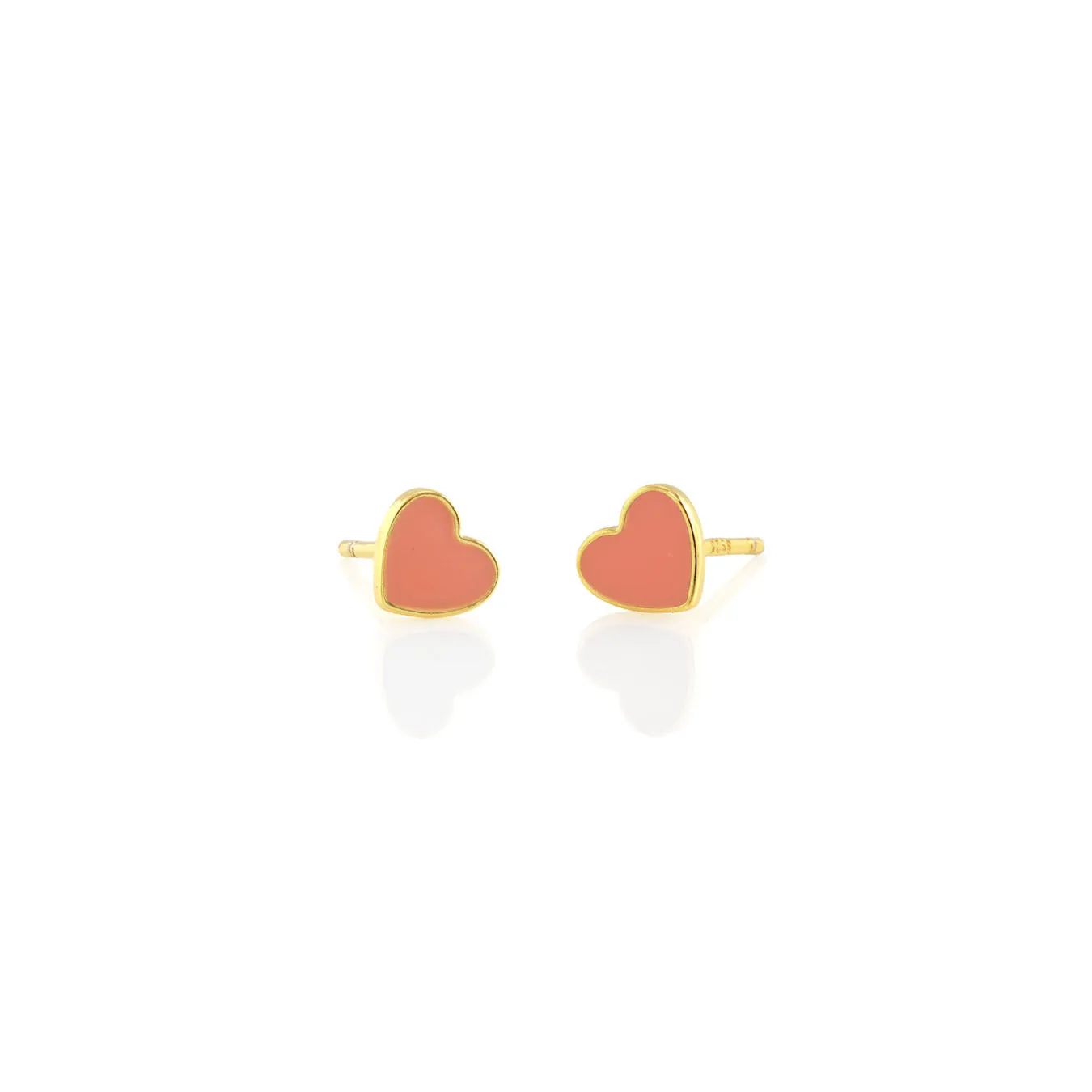 Petite Heart Enamel Stud Earrings