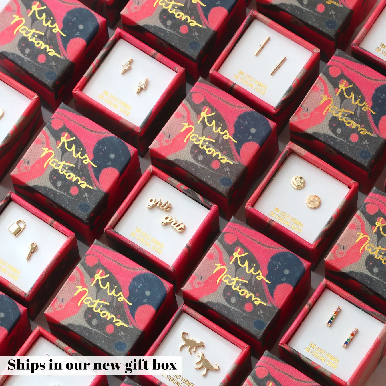 Petite Heart Enamel Stud Earrings