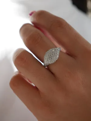 Pinky Ring on Any Finger 925 Sterling Silver Pave Cubic Zirconia Simulated Diamond Signet Ring KESLET