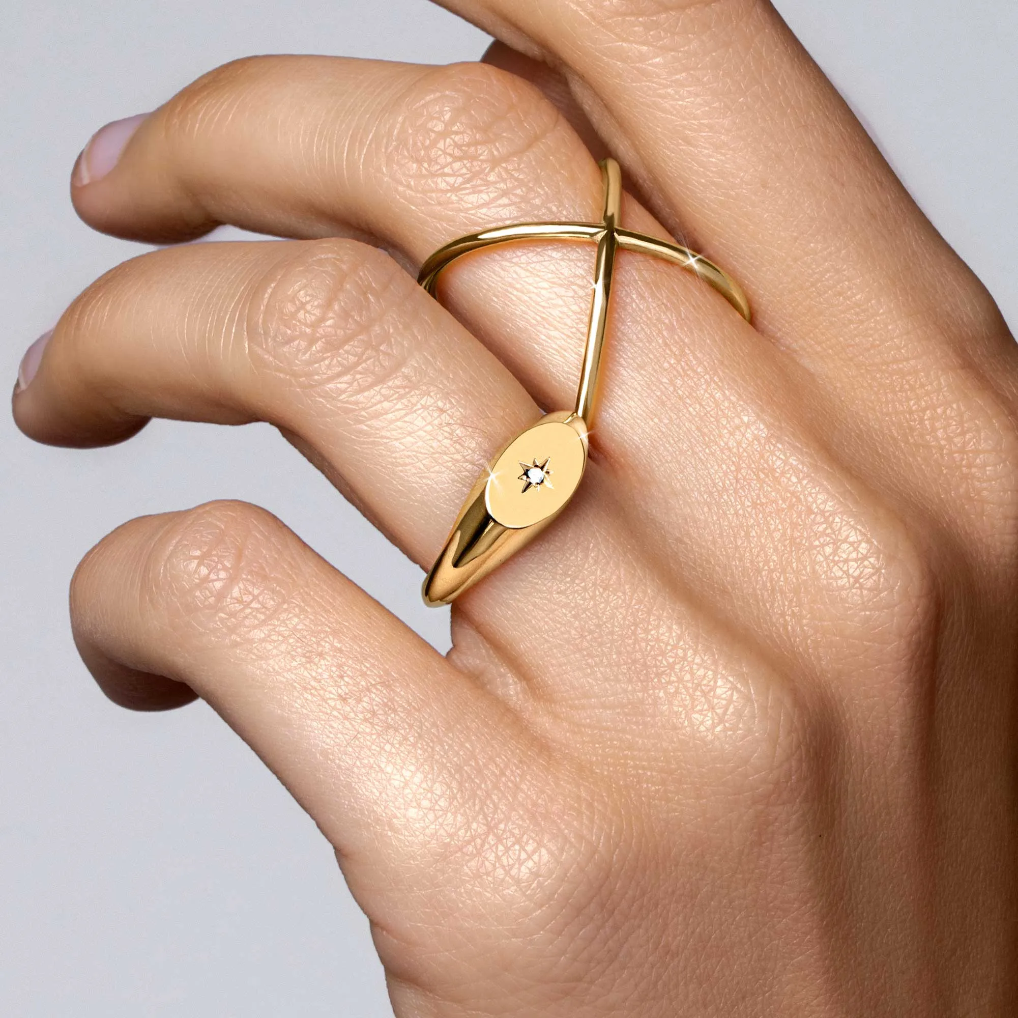 Polar Star Signet Gold Ring