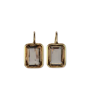 Quartz Earrings in Smoke