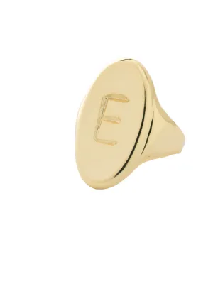 "E" Signet Statement Ring - RFK34BGMTL