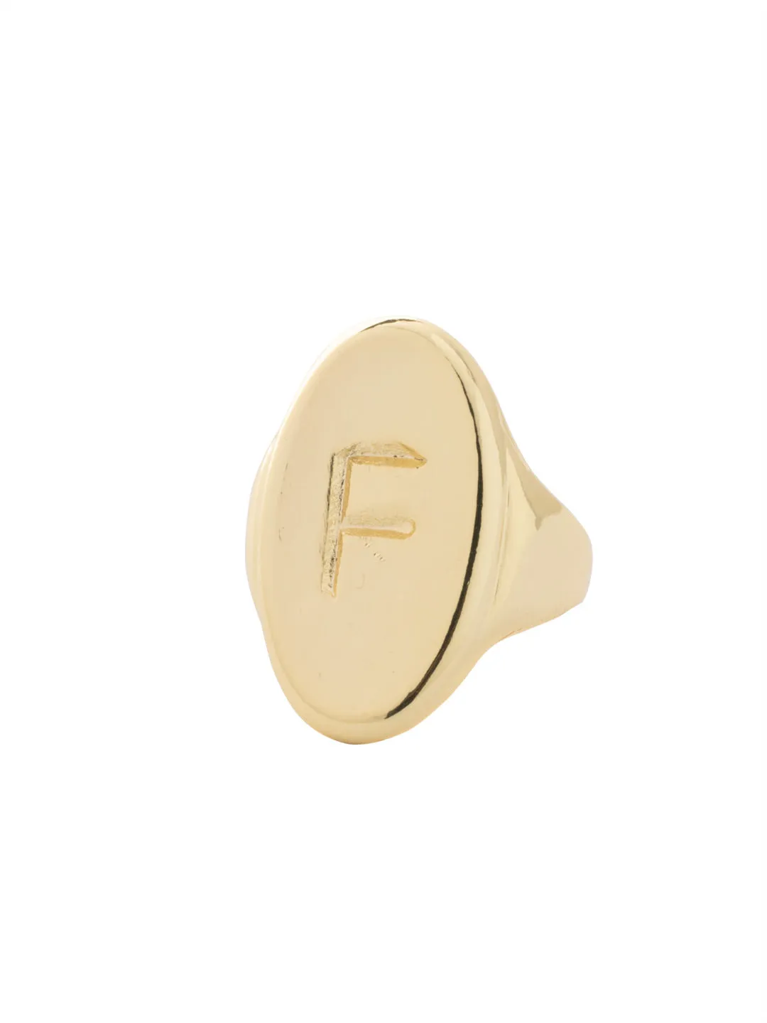 "F" Signet Statement Ring - RFK35BGMTL