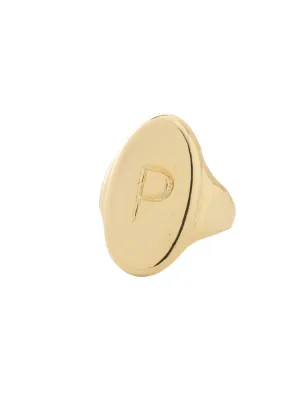 "P" Signet Statement Ring - RFK45BGMTL
