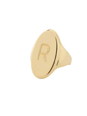 "R" Signet Statement Ring - RFK47BGMTL