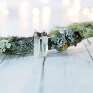 Raw crystal studs | Herkimer diamond earrings