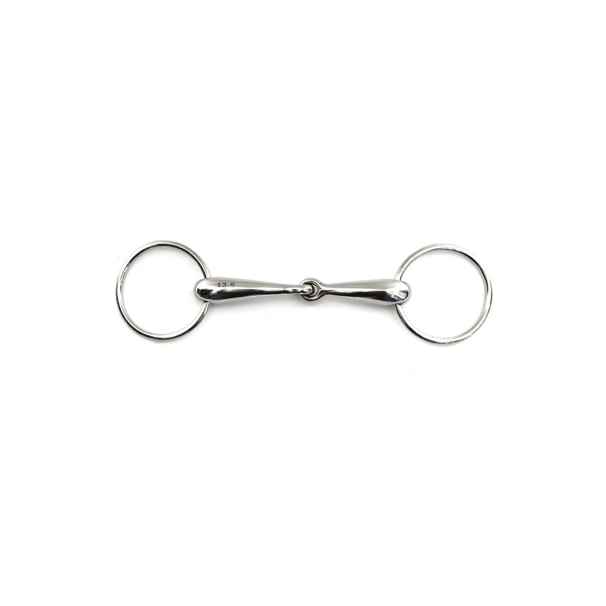 RING SNAFFLE BIT WITH SOLID MOUTHPIECE 20MM
