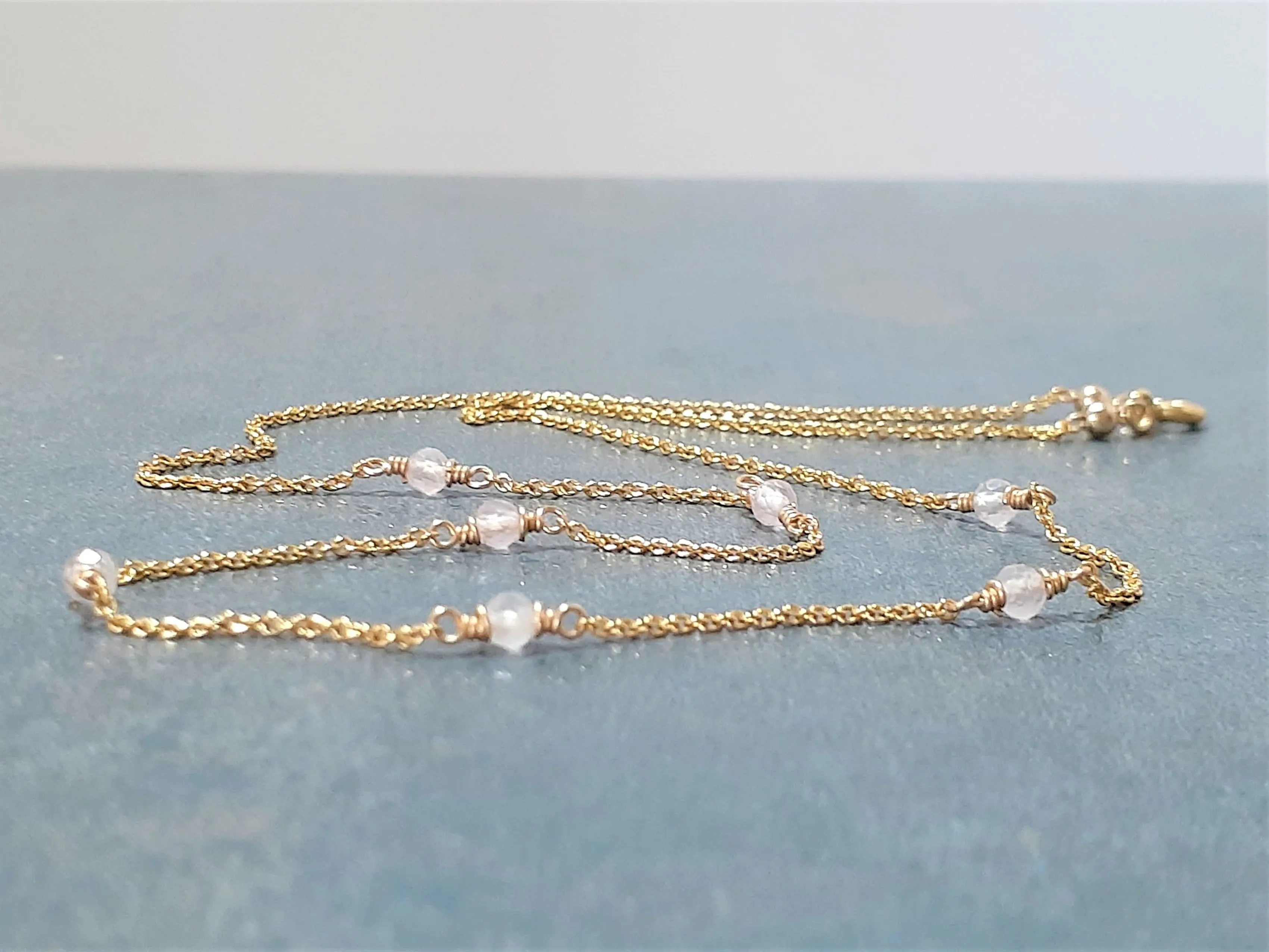 Rose Quartz Beaded Necklace