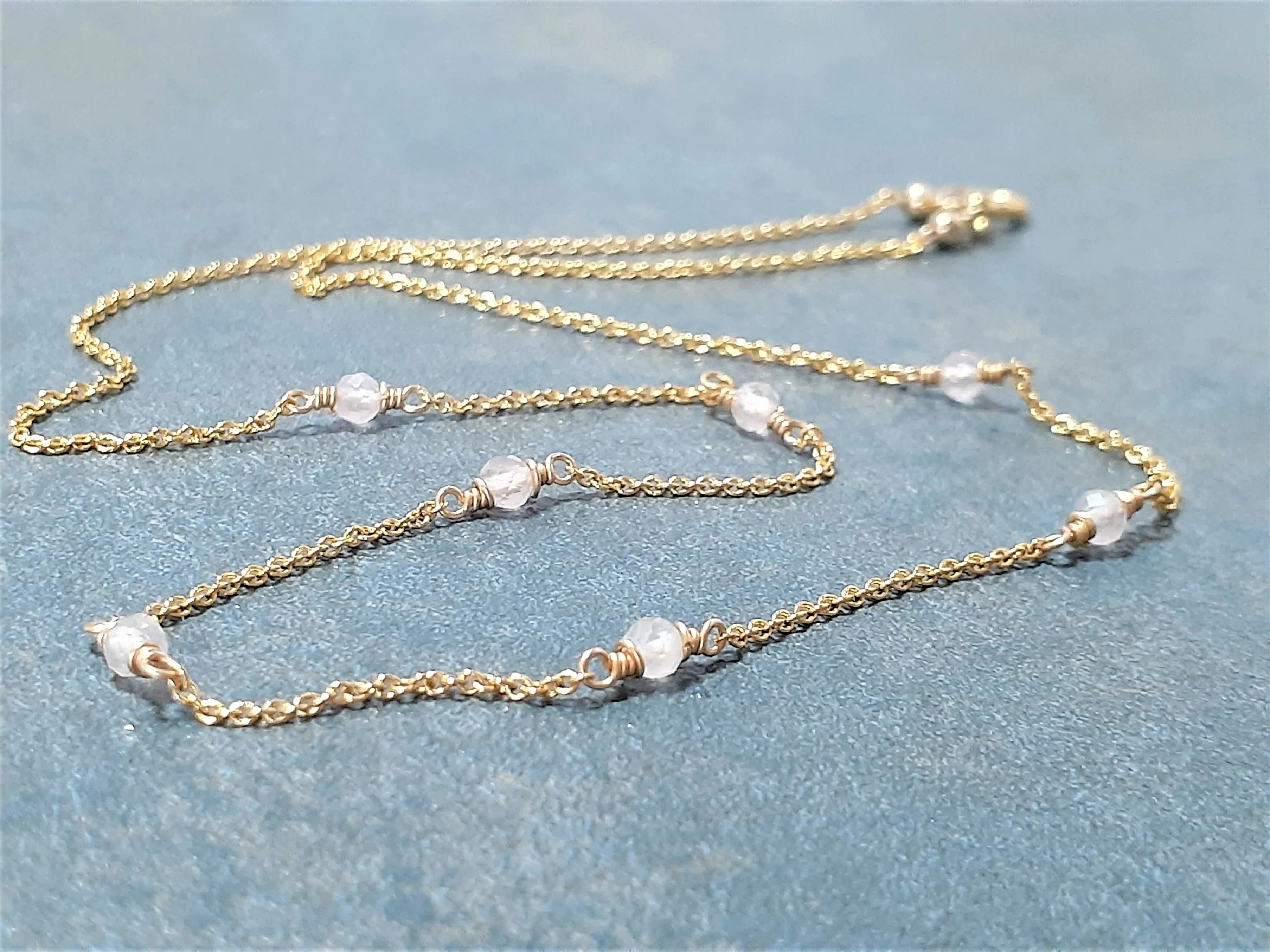 Rose Quartz Beaded Necklace