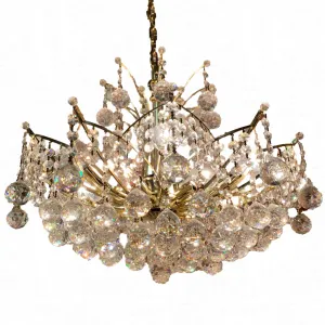 Schonbek Contessa Crystal Chandelier, Vintage, Hollywood Regency