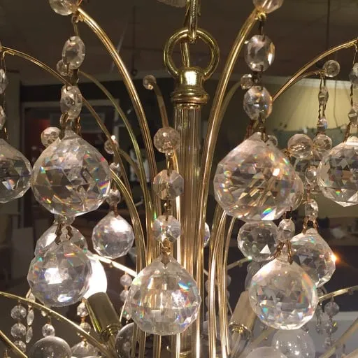Schonbek Contessa Crystal Chandelier, Vintage, Hollywood Regency