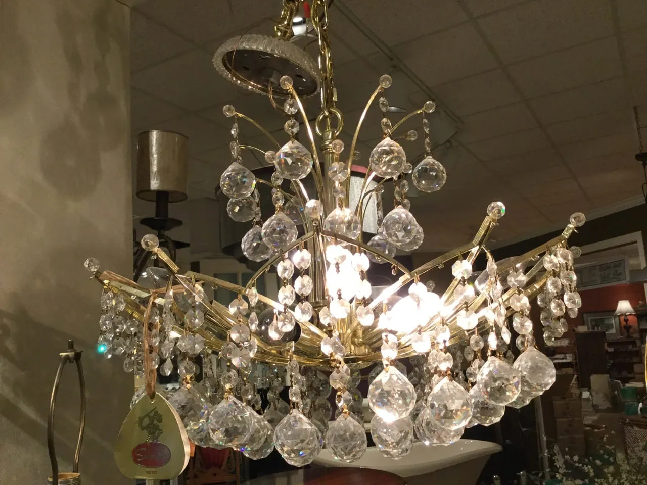 Schonbek Contessa Crystal Chandelier, Vintage, Hollywood Regency