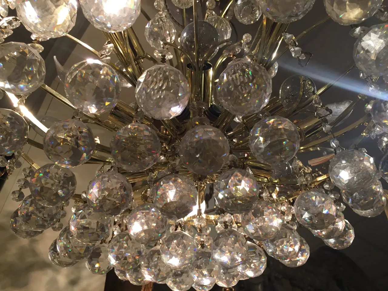 Schonbek Contessa Crystal Chandelier, Vintage, Hollywood Regency