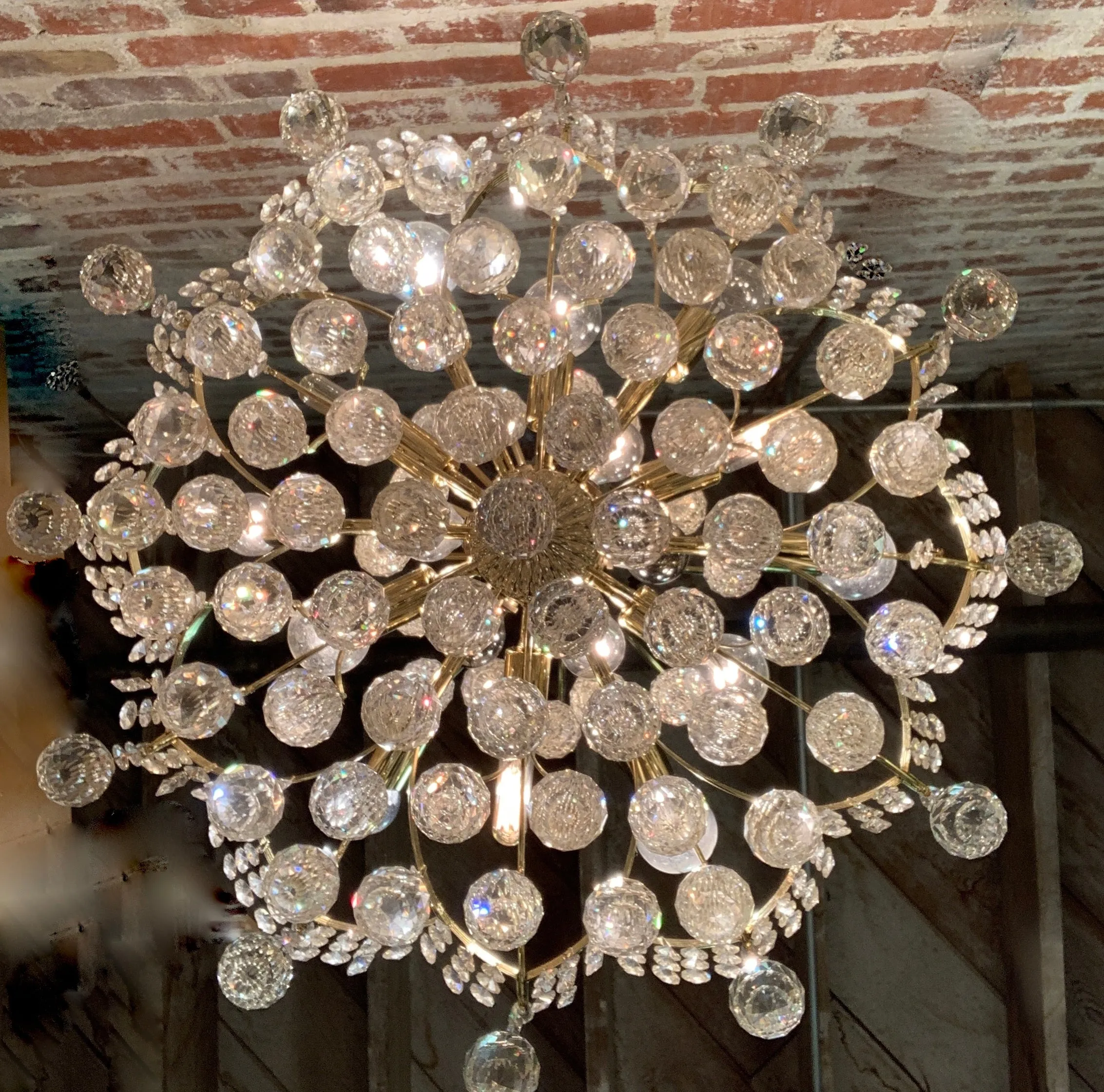 Schonbek Contessa Crystal Chandelier, Vintage, Hollywood Regency
