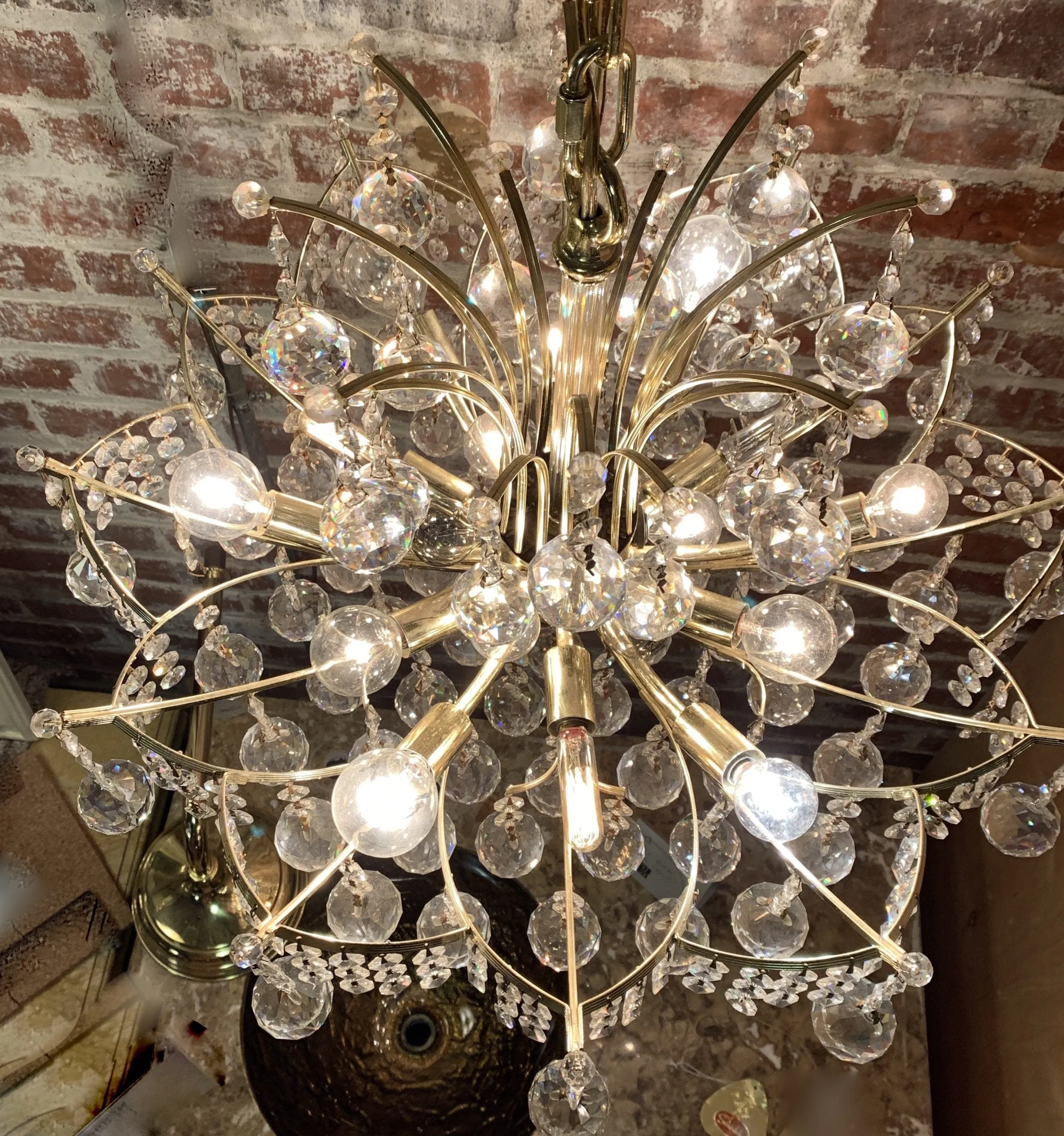 Schonbek Contessa Crystal Chandelier, Vintage, Hollywood Regency