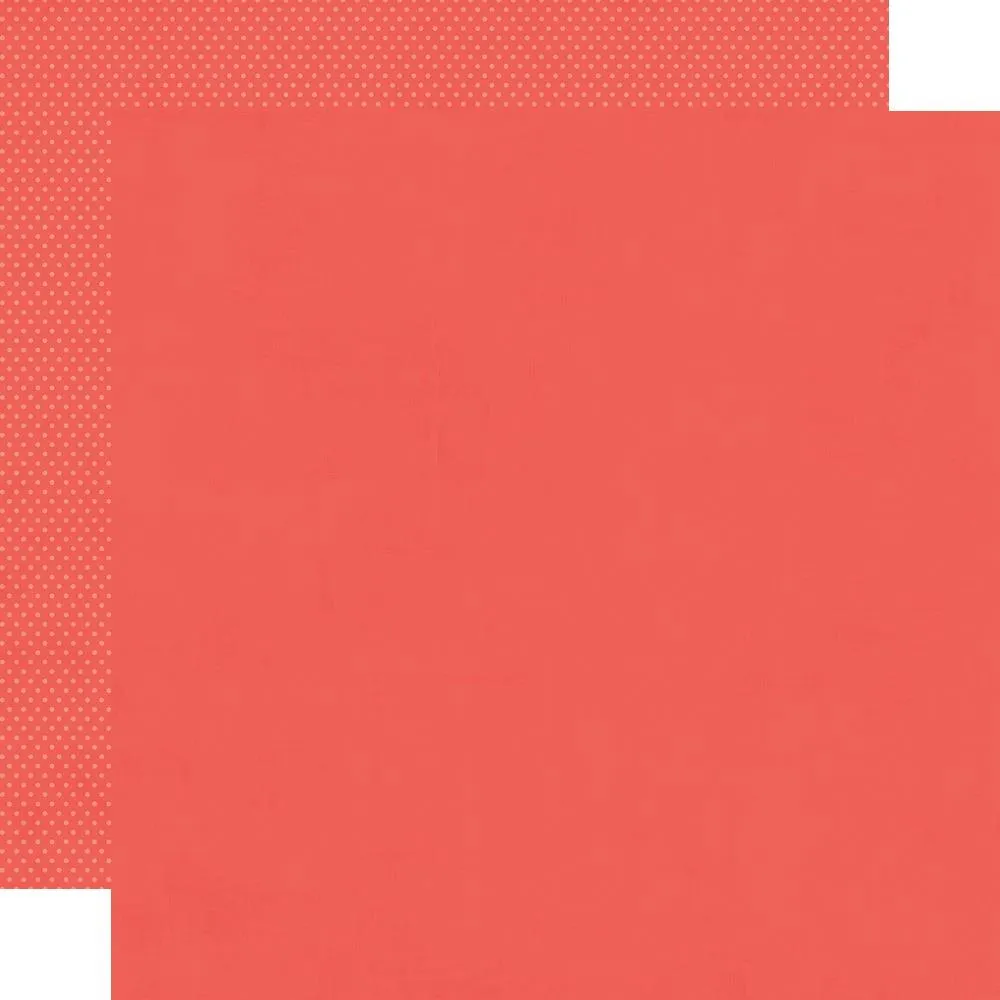 Simple Stories - So Happy Together Double-Sided Cardstock 12 inchX12 inch - Coral/Dots Simple Basic*