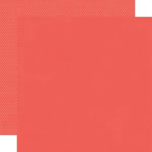 Simple Stories - So Happy Together Double-Sided Cardstock 12 inchX12 inch - Coral/Dots Simple Basic*