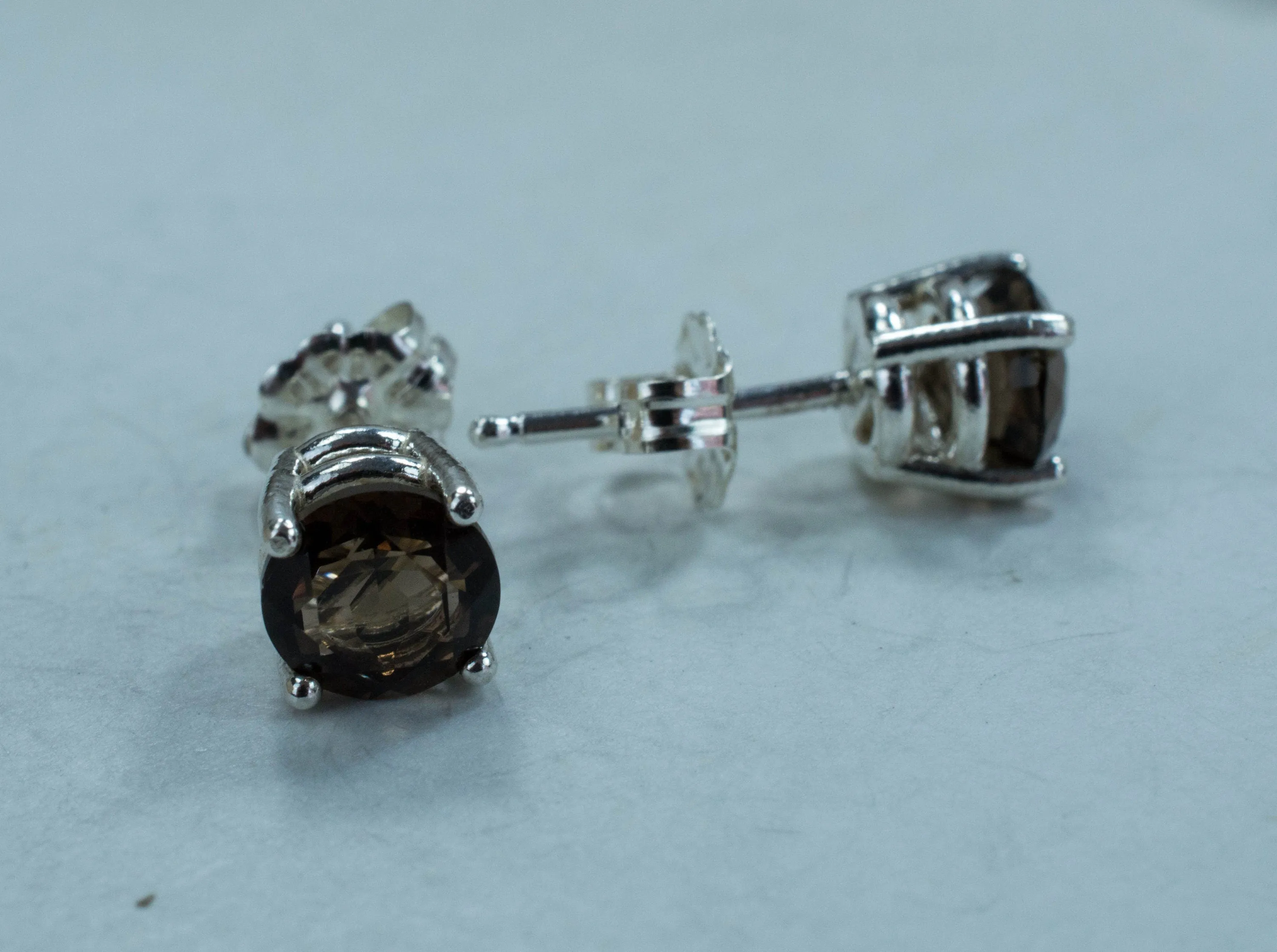 Smoky Quartz Earrings; Genuine Untreated USA Quartz